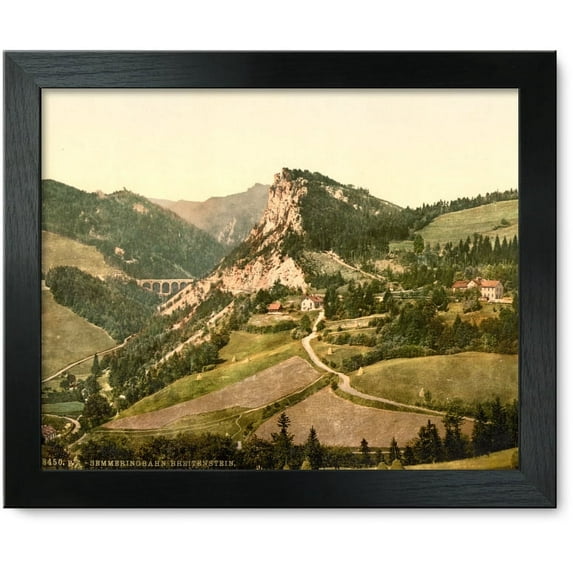 Framed Print: Semmering Railway, Breitenstein, Styria, Austro-Hungary, circa 1890