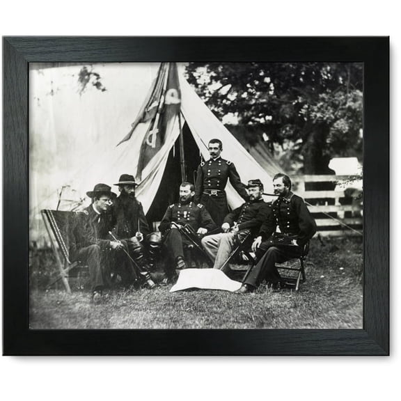 Framed Print: Sheridan, Gen. Phil & Staff, circa 1861
