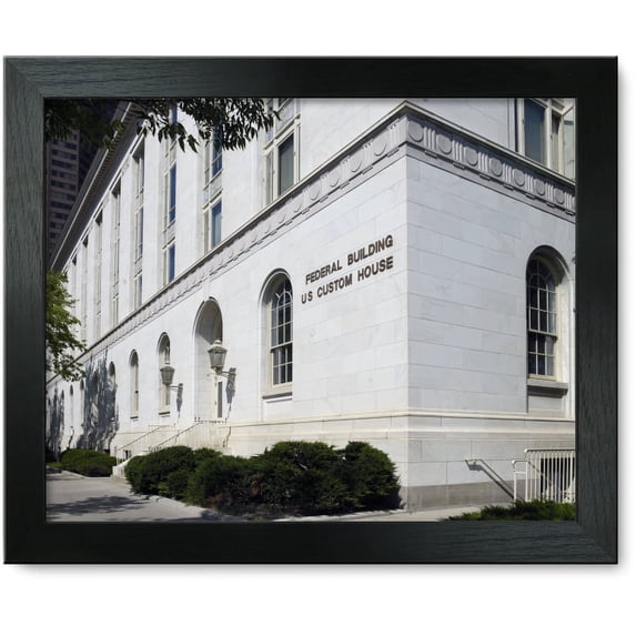 Framed Print: Side View, Federal Building And U.S. Custom House, Denver