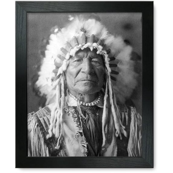 Framed Print: Sitting Bear--Arikara, 1908