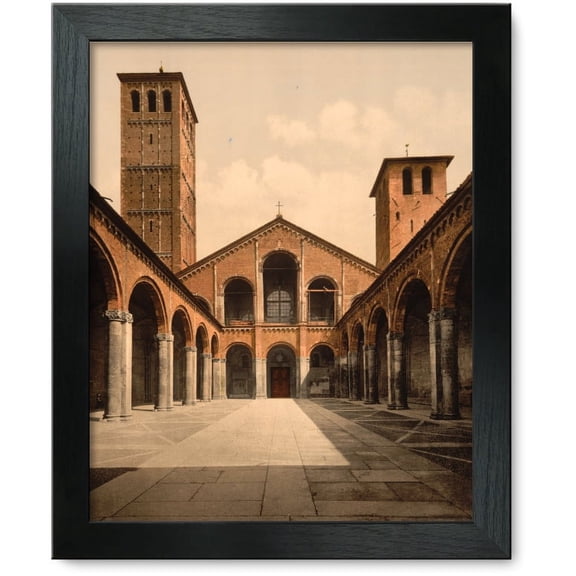 Framed Print: St. Ambrosius Church (I.E. Sant' Ambrogio), Milan, Italy, circa 1890