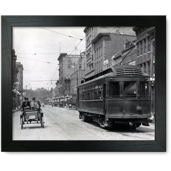 Framed Print: Street Railway Scene, Rockford, Ill., circa 1906