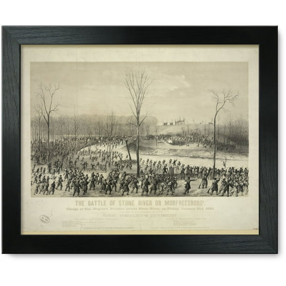 Framed Print: The Battle Of Stone River Or Murfreesboro', 1864