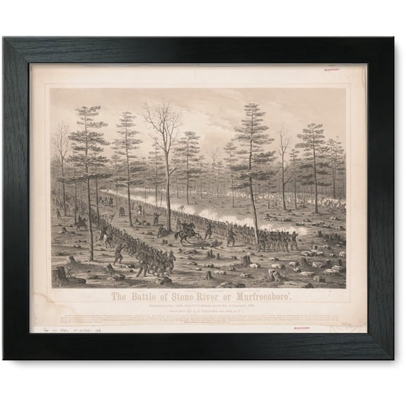 Framed Print: The Battle Of Stone River Or Murfreesboro'