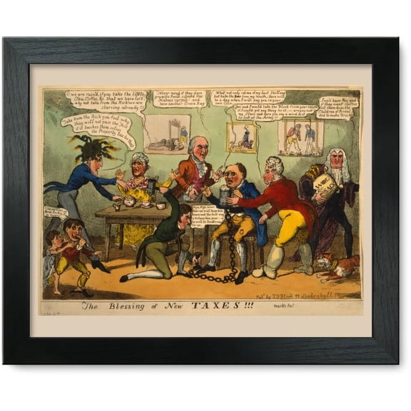 Framed Print: The Blessing Of New Taxes!!!, 1819