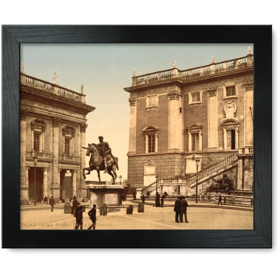 Framed Print: The Capitoline, The Piazza, Rome, Italy, circa 1890