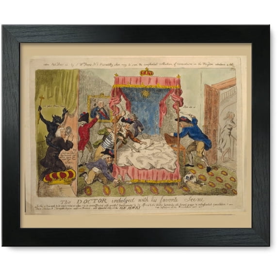 Framed Print: The Doctor Indulged With His Favorite Scene, circa 1790