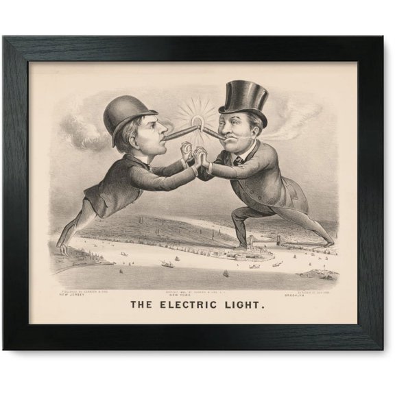 Framed Print: The Electric Light, 1880