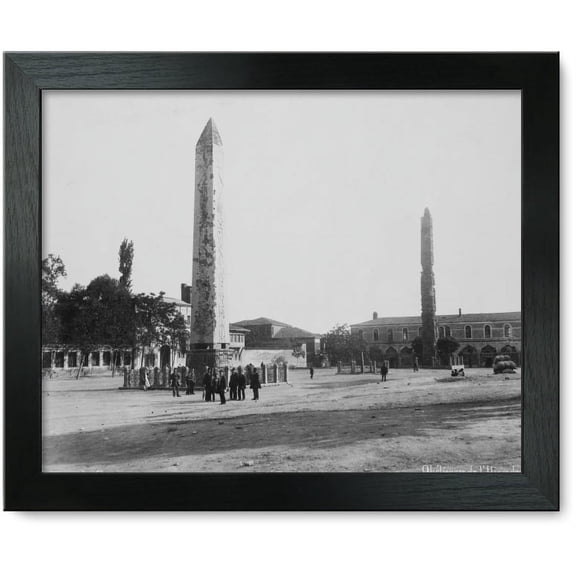 Framed Print: The Erected Inscribed Stones (Obelisks) In The Hippodrome, circa