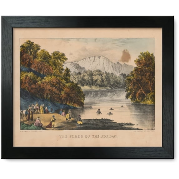 Framed Print: The Fords Of The Jordan, circa 1856