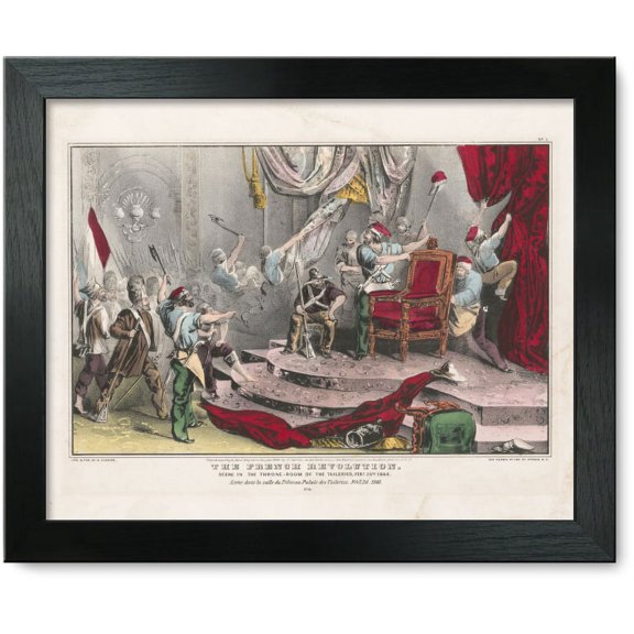 Framed Print: The French Revolution: Scene In The Throne-Room Of The Tuileries