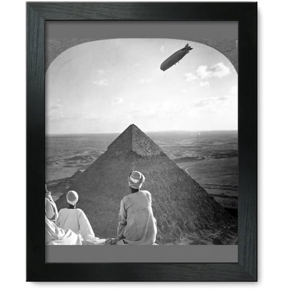 Framed Print: The Graf Zeppelin's Rendezvous With The Eternal Desert And The More
