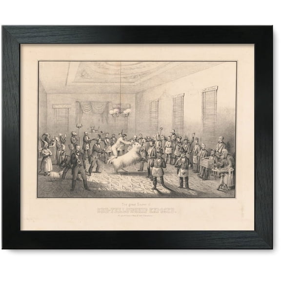Framed Print: The Great Secret Of Odd-Fellowship Exposed, circa 1840