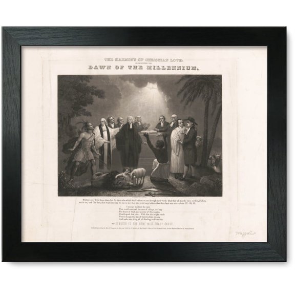 Framed Print: The Harmony Of Christian Love: Representing The Dawn Of The