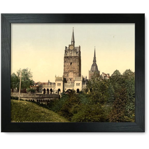 Framed Print: The Kroepeliner Gate, Rostock, Mecklenburg-Schwerin, Germany, circa