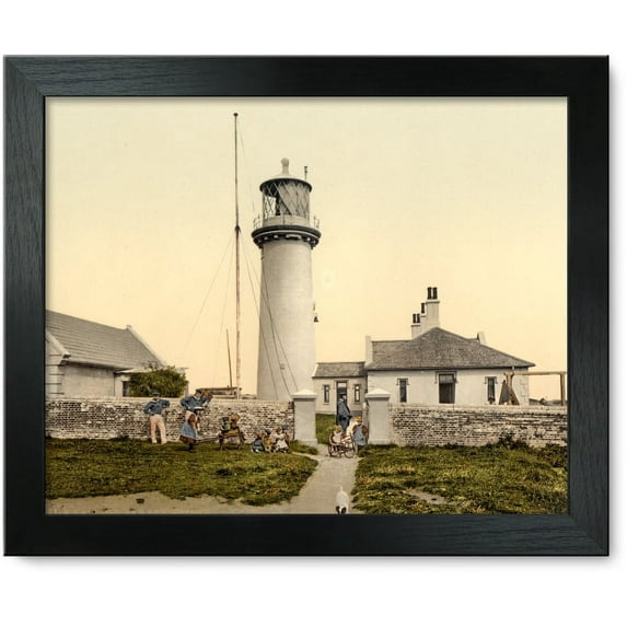 Framed Print: The Lighthouse, Helgoland, Germany, circa 1890