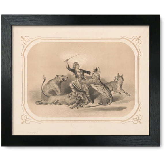 Framed Print: The Lion Queen, 1872