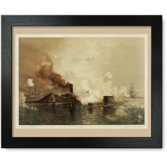 Framed Print: The Monitor And Merrimac