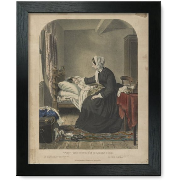 Framed Print: The Mother's Blessing, circa 1856
