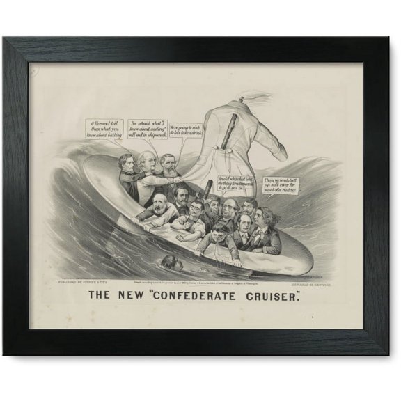 Framed Print: The New Confederate Cruiser, 1872