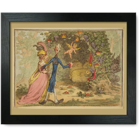 Framed Print: The Nuptial-Bower; - With The Evil-One, Peeping At The Charms Of