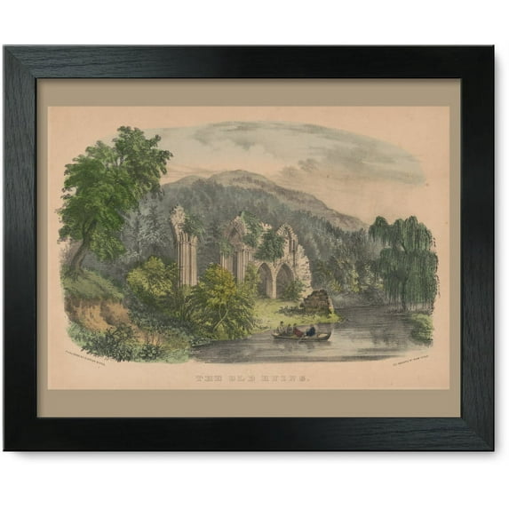 Framed Print: The Old Ruins, circa 1856