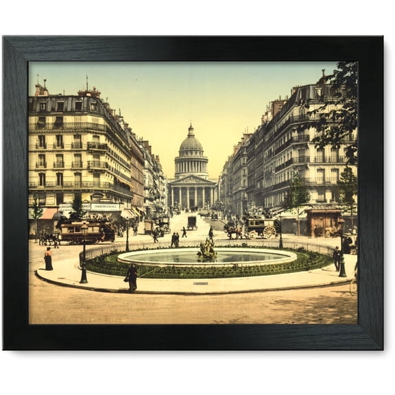 Framed Print: The Pantheon And The Rue Soufflot, Paris, France, circa 1890