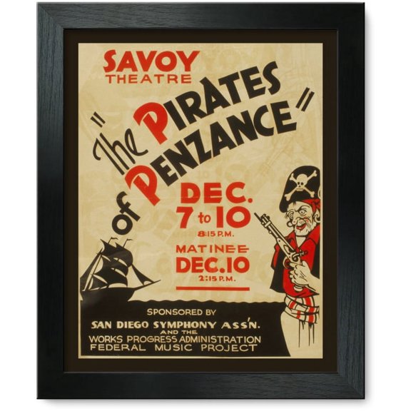 Framed Print: The Pirates Of Penzance, circa 1936