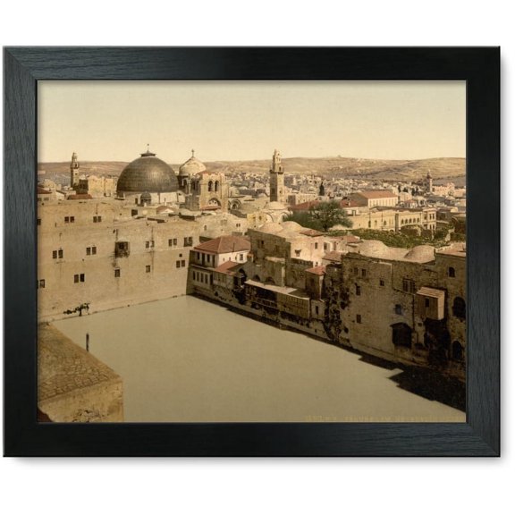 Framed Print: The Pool Of Hezekiah, Jerusalem, Holy Land, circa 1890