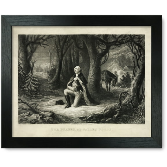 Framed Print: The Prayer At Valley Forge, 1866