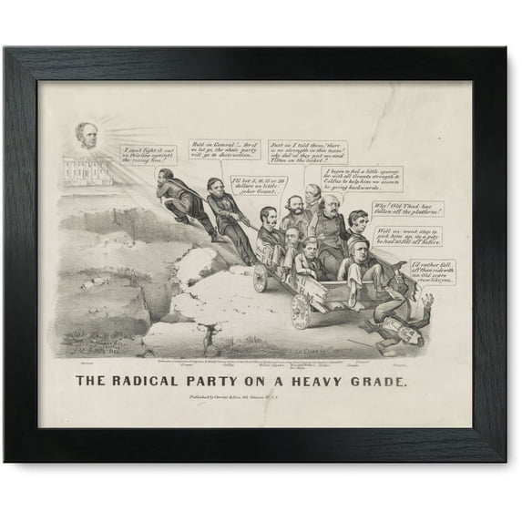 Framed Print: The Radical Party On A Heavy Grade, 1868