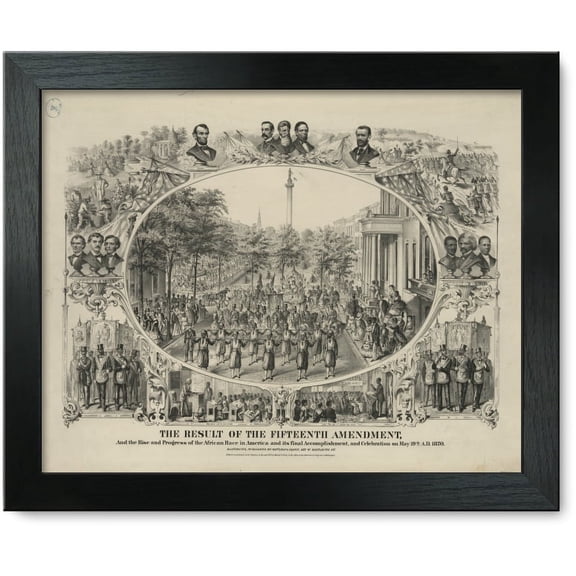 Framed Print: The Result Of The Fifteenth Amendment, And The Rise And Progress Of