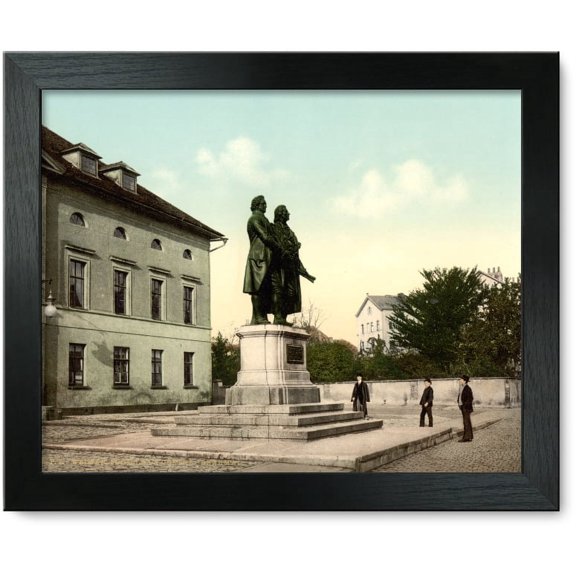 Framed Print: The Schiller And Goethe Monument, Weimar, Thuringia, Germany, circa