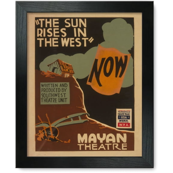 Framed Print: The Sun Rises In The West Written And Produced By Southwest Theatre