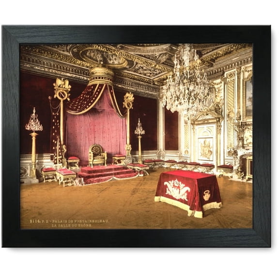 Framed Print: The Throne Room, Fontainebleau Palace, France, circa 1890