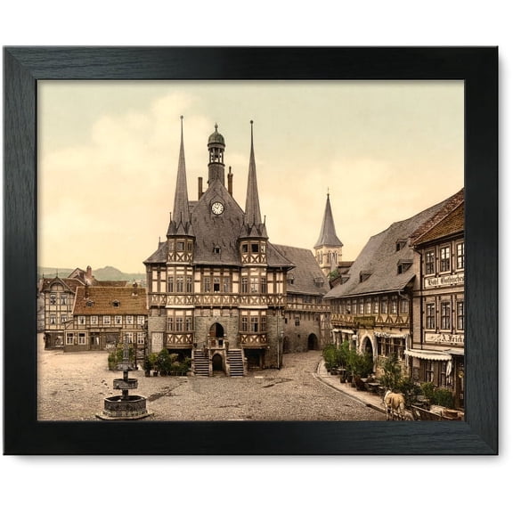 Framed Print: The Town Hall, Wernigerode, Hartz, Germany, circa 1890