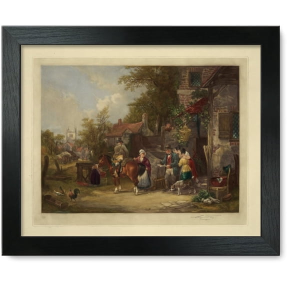 Framed Print: The Village Postman