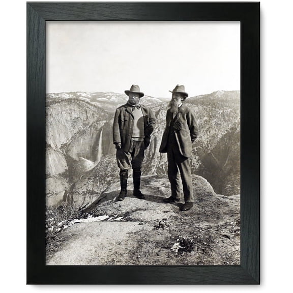 Framed Print: Theodore Roosevelt And John Muir On Glacier Point, Yosemite Valley