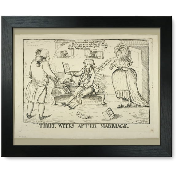 Framed Print: Three Weeks After Marriage, 1786