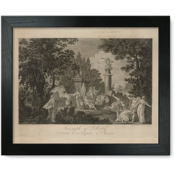 Framed Print: Triumph Of Liberty. Dedicated To Its Defenders In America, 1796