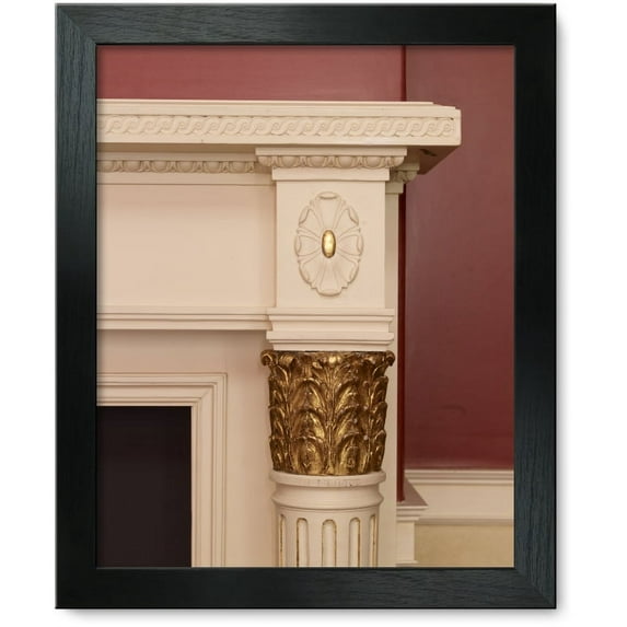 Framed Print: Truman Study, Fireplace Detail, Blair House, Located Across From