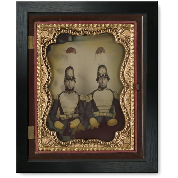 Framed Print: Two Unidentified Soldiers Of The Richmond Light Infantry Blues