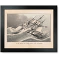 thumbnail image 1 of Framed Print: U.S. Ship Of The Line In A Gale, 1847, 1 of 3