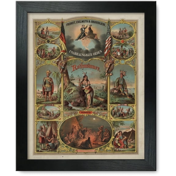 Framed Print: Unabhaengiger Orden Der Rothmanner, 1870