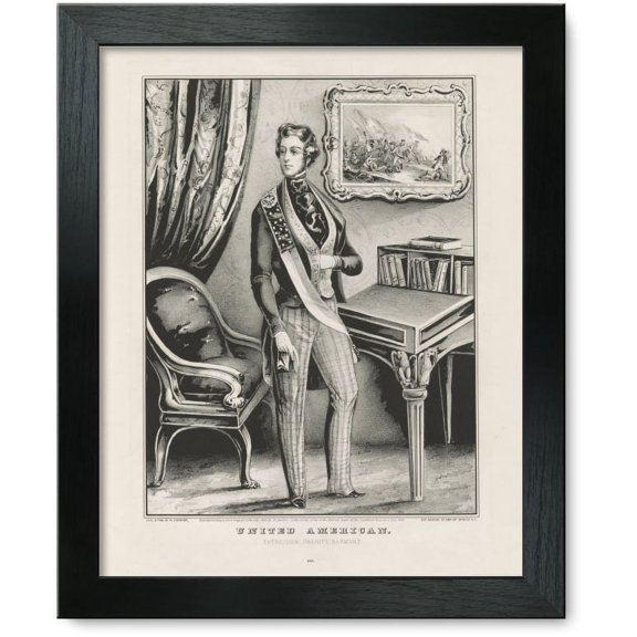 Framed Print: United American. Patriotism, Charity, Harmony., 1849