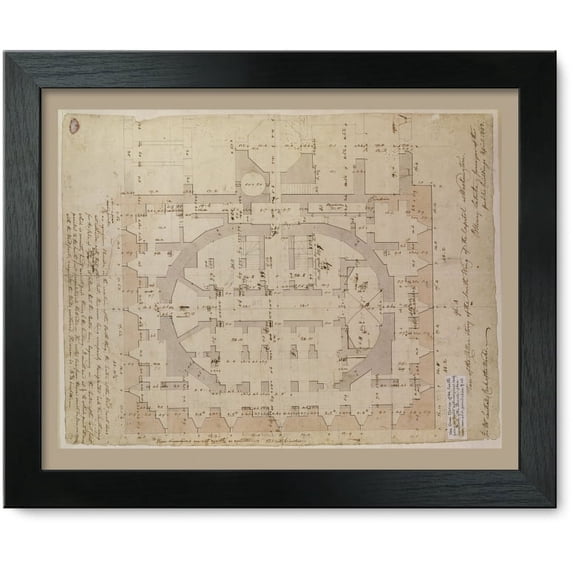Framed Print: United States Capitol, Washington, D.C. Cellar Story, South Wing