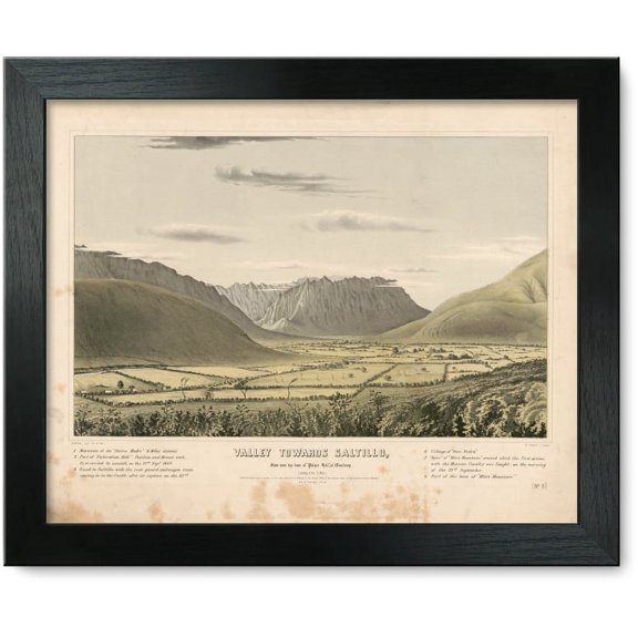 Framed Print: Valley Towards Saltillo, From Near The Base Of Palace Hill, At