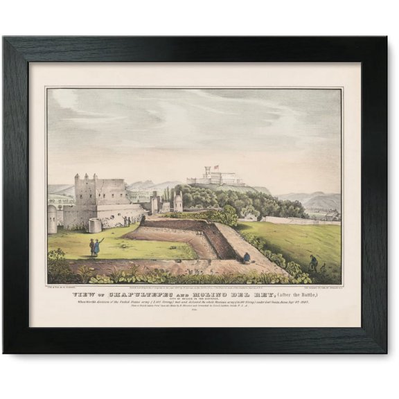 Framed Print: View Of Chapultepec And Molino Del Rey, (After The Battle,): City