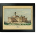 thumbnail image 1 of Framed Print: View Of The New Alms House For The City Of Boston In The State Of, 1 of 3