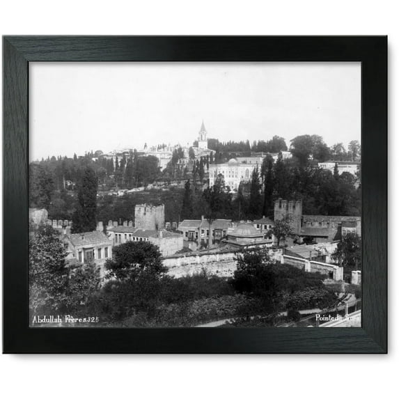 Framed Print: View Of Topkap? Saray? (Palace) From Sarayburnu, circa 1880